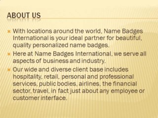 Name Badge International-Professionals Choice