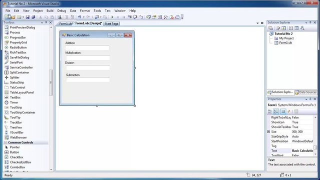 Basic Calculation to Visual Basic 2008 - 2010