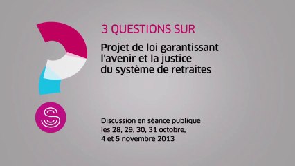 [Questions sur] Projet de loi garantissant l'avenir et la justice du système de retraites
