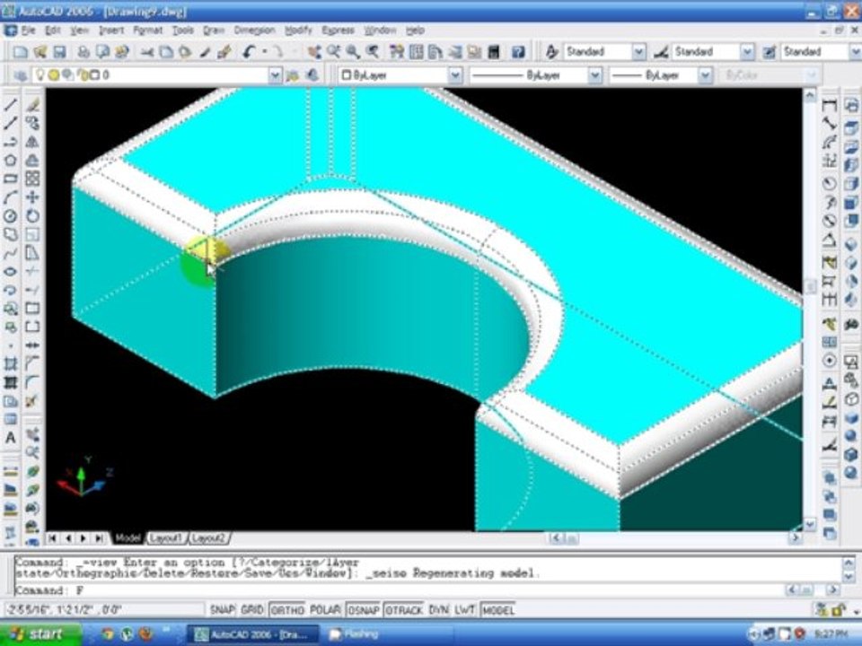 Autodesk - Auto CAD 2006/2008 - Command - 3D - Views/Fillet/Shade - Urdu / Hindi 
