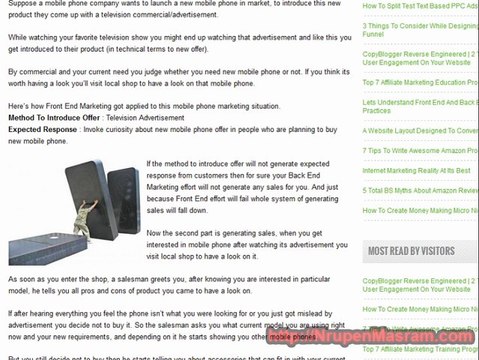 Lets Understand Front End And Back End Marketing Practices
