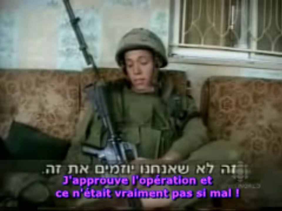 Quand les soldats d'israel parlent de "Purification"
