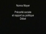 Nonna Mayer - Précarité et rapport au politique - Le débat