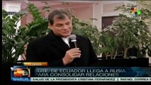 Presidente Rafael Correa inicia visita oficial a Rusia