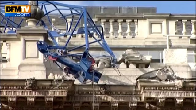 Tempête: une grue se plie face aux bourrasques à Londres - 28/10
