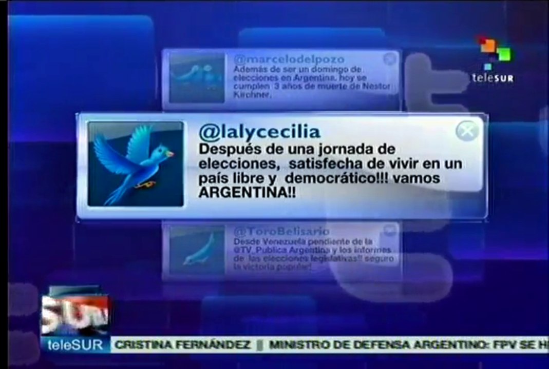Tuiteros argentinos reconocen el triunfo de FPV y a Néstor Kirchner