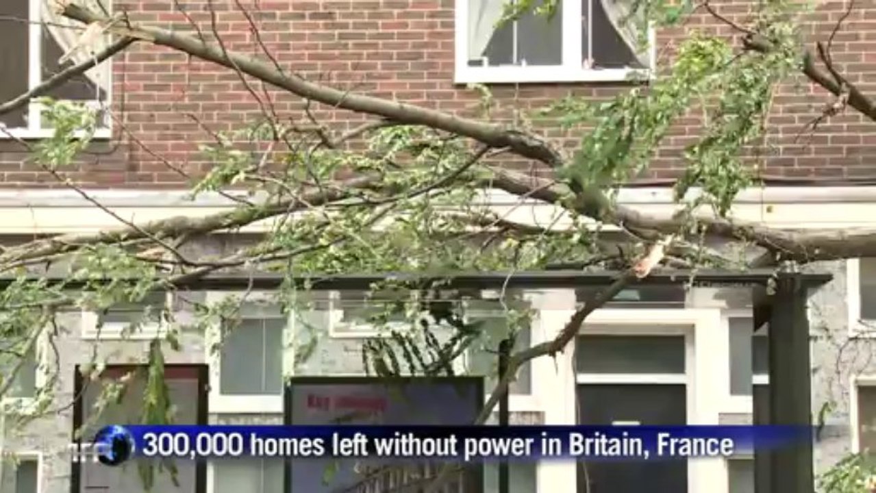 Trees litter London streets after storm