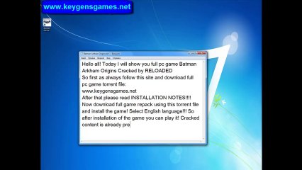 Batman Arkham Origins Keygen Generator Activation Keys Serial Code Video Dailymotion