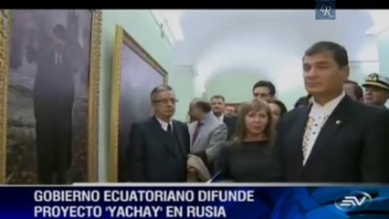 Correa está en Rusia y se reunió con el gobernador de San Petersburgo