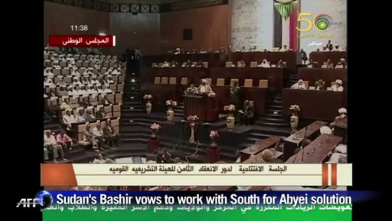 Sudan's Bashir says will work with South for Abyei solution