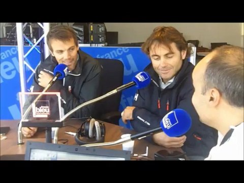 Aurélien Ducroz et Yannick Bestaven en class 40 pour la transat Jacques Vabre