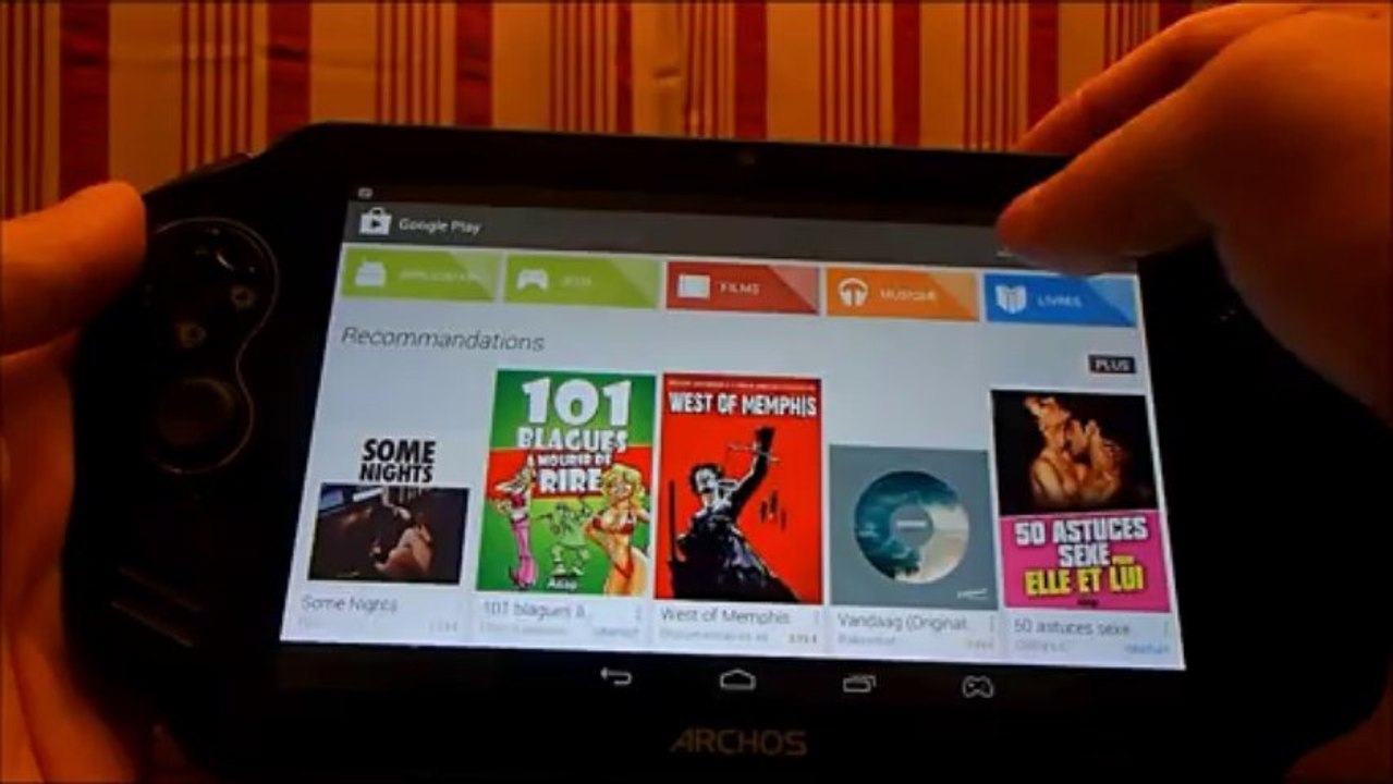 Archos GamePad 2 : réactivité de l'interface