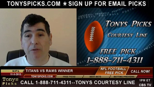 St Louis Rams vs. Tennessee Titans Pick Prediction NFL Pro Football Odds Preview 11-3-2013