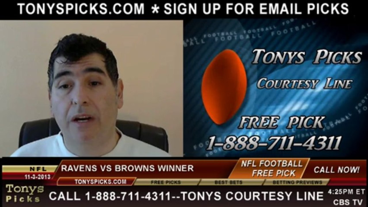 Cleveland Browns vs. Baltimore Ravens Pick Prediction NFL Pro Football Odds Preview 11-3-2013
