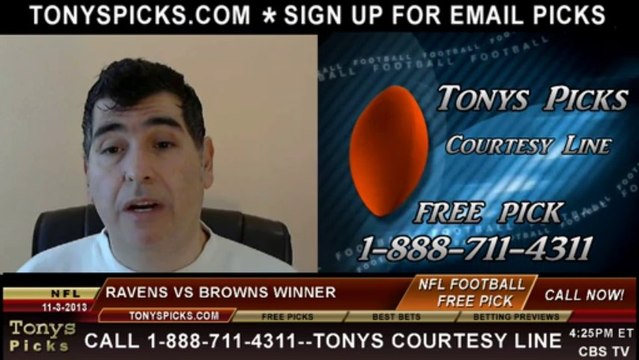 Cleveland Browns vs. Baltimore Ravens Pick Prediction NFL Pro Football Odds Preview 11-3-2013