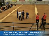 Finale Majorel contre Langloys, Super 16, Sport-Boules, Belley 2013