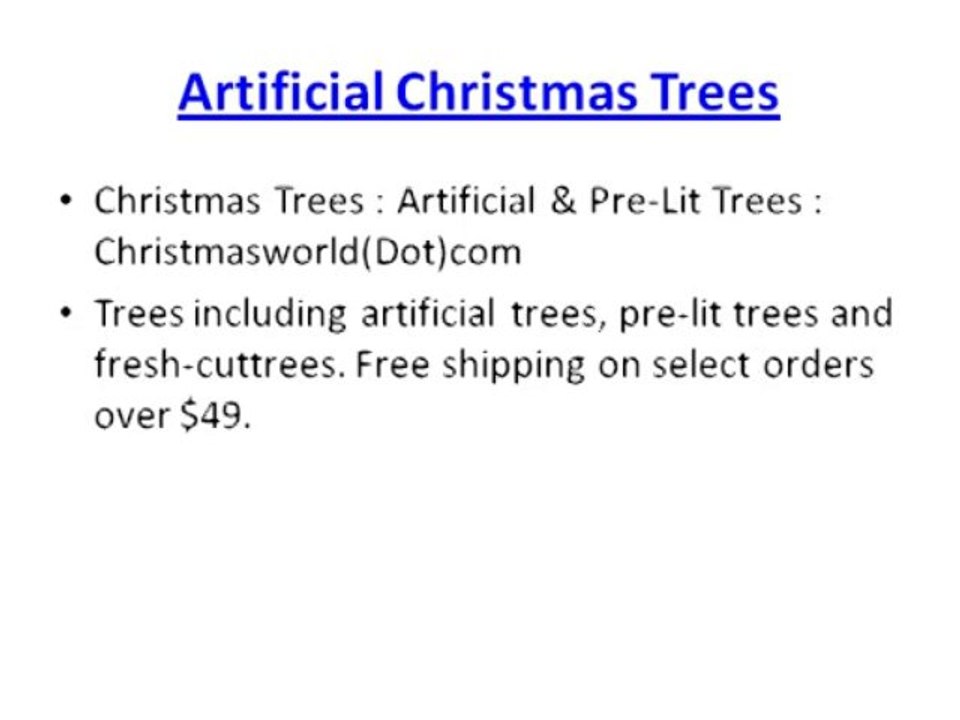 Artificial Christmas Trees