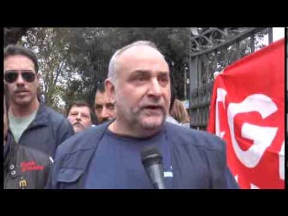 Napoli - Crisi Terme di Agnano, protesta dei lavoratori (28.10.13)