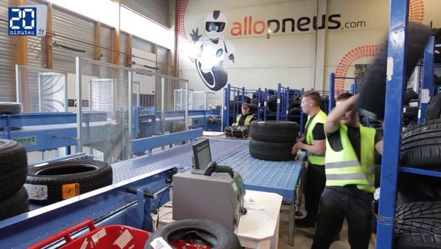 Visite guidée des entrepôte d'Allo Pneus à Oignies...