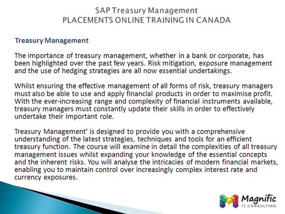 SAP TRM PLACEMENTS ONLINE TRAINING IN CANADA@magnifictraining.com