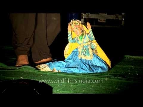 Puppet dance during Durga Puja celebration at CR Park, Delhi