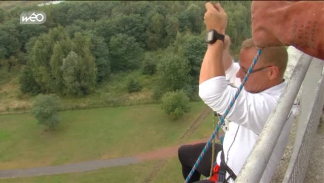 Wallers-Arenberg : Descente du bassin minier en tyrolienne