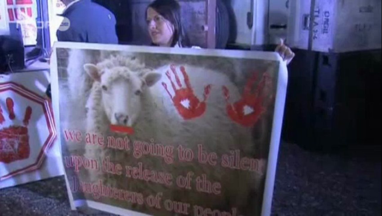 Palestine : manifestation d'israéliens contre la libération de prisonniers 28-10-2013