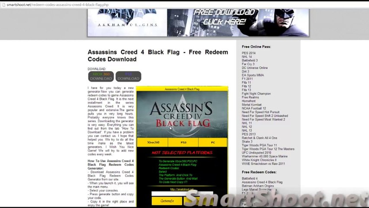 How To Get Assassins Creed IV Black Flag Redeem Codes [Xbox360,PS3]