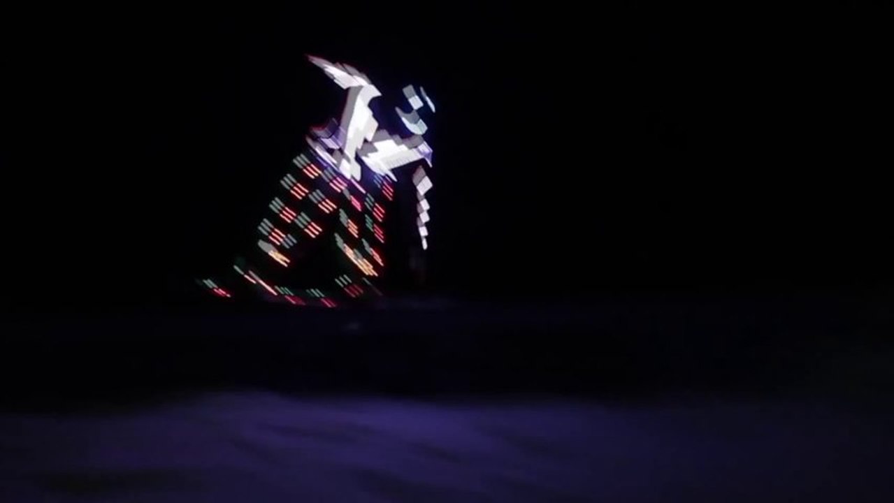 Snowboarding LED Stickmen