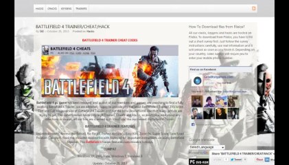 Battlefield 4 cheat, cheats code (Singe & Multiplayer game)