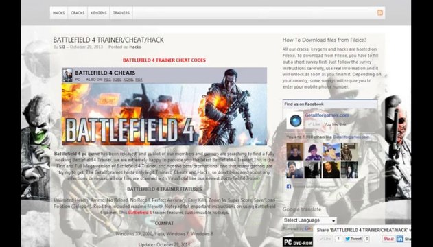 Battlefield 4 cheat, cheats code (Singe & Multiplayer game)