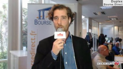 29/10/13 : Les Experts de Bourse Direct dans l'émission "Duplex Bourse" sur Décideurs TV