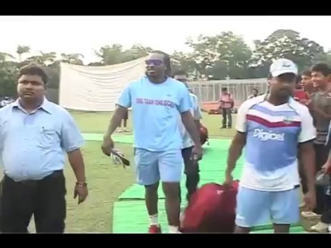 West Indies players practice ahead of clash against India
