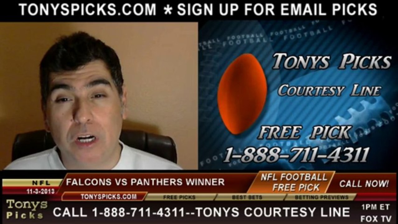 Carolina Panthers vs. Atlanta Falcons Pick Prediction NFL Pro Football Odds Preview 11-3-2013