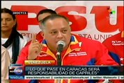 Cabello acusa a Capriles de querer generar violencia en Caracas
