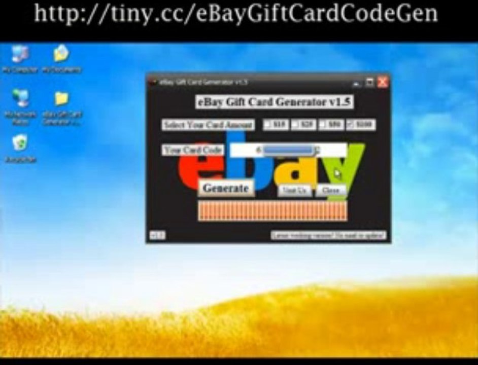 eBay Gift Card Generator - 100% Free Download - 100% Working - Daily Updated - Latest - 2013