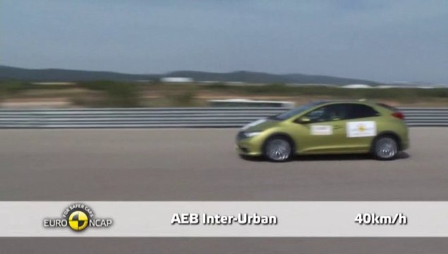Test AEB EuroNCAP sur la Honda Civic - 2013