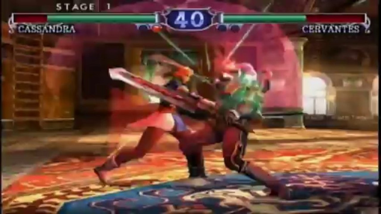 Soul Calibur II | Battle Theater | Cassandra versus Cervantes | Nintendo GameCube (GCN) | Widescreen