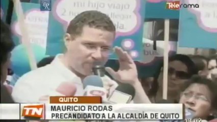 Rodas oficializó su precandidatura a la alcaldía de Quito, Ecuador