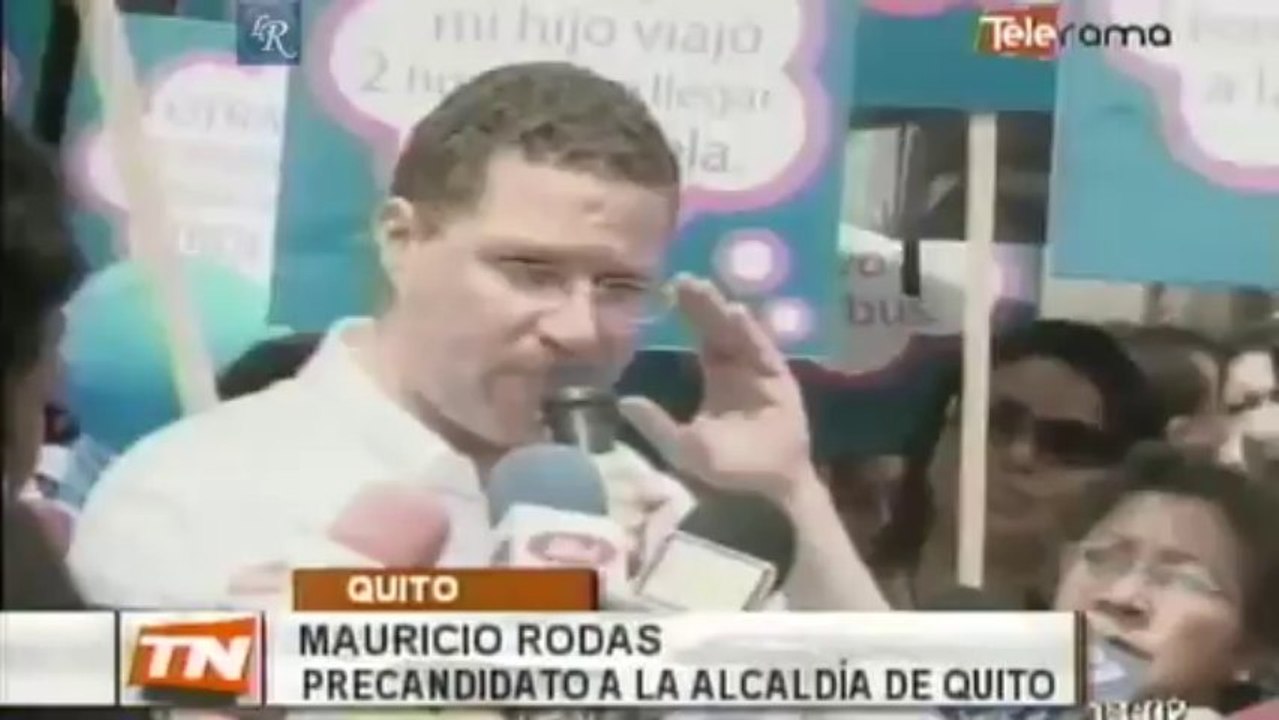 Rodas oficializó su precandidatura a la alcaldía de Quito, Ecuador