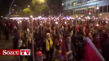 ''Gün gelecek devran dönecek'' sloganlarıyla yürüdüler!