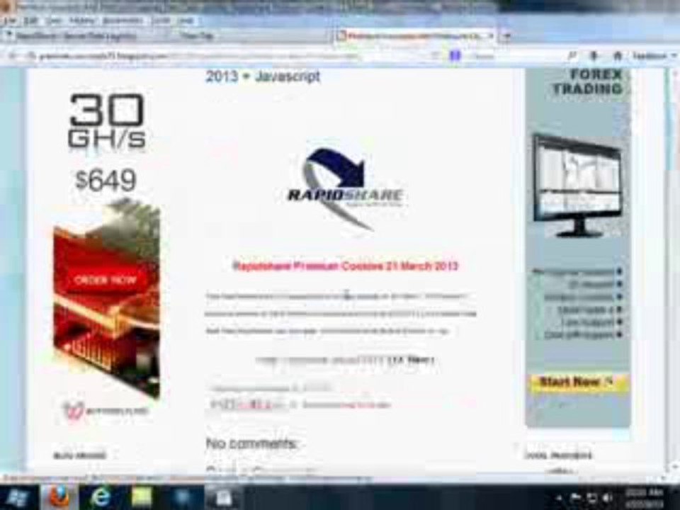 How To Get RapidShare Premium Account 2013 For Free Hack