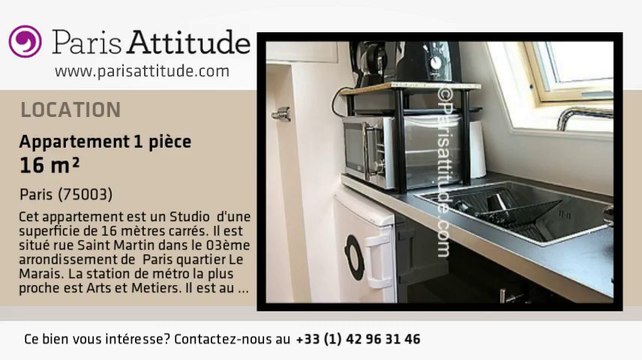 Appartement Studio à louer - Arts et Métier, Paris - Ref. 4514