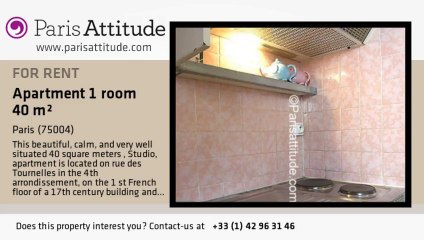 Studio Apartment for rent - Place des Vosges, Paris - Ref. 413