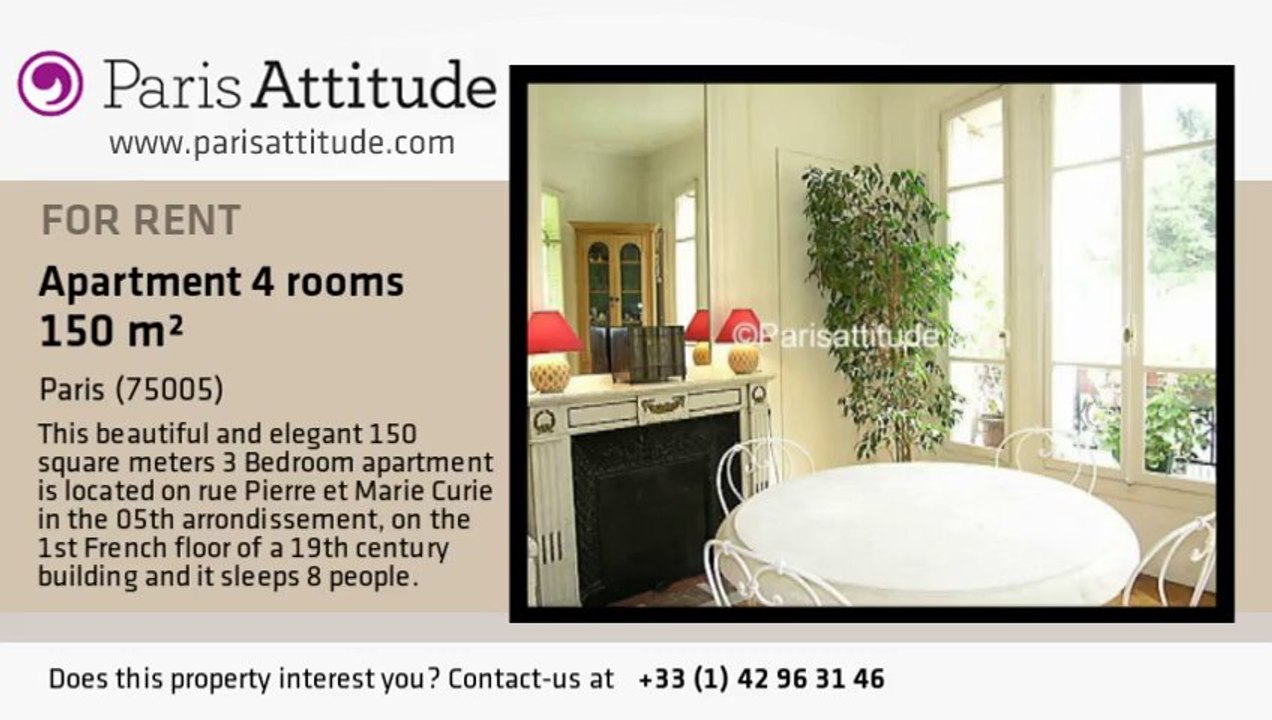 3 Bedroom Apartment for rent - Panthéon/Sorbonne, Paris - Ref. 3341