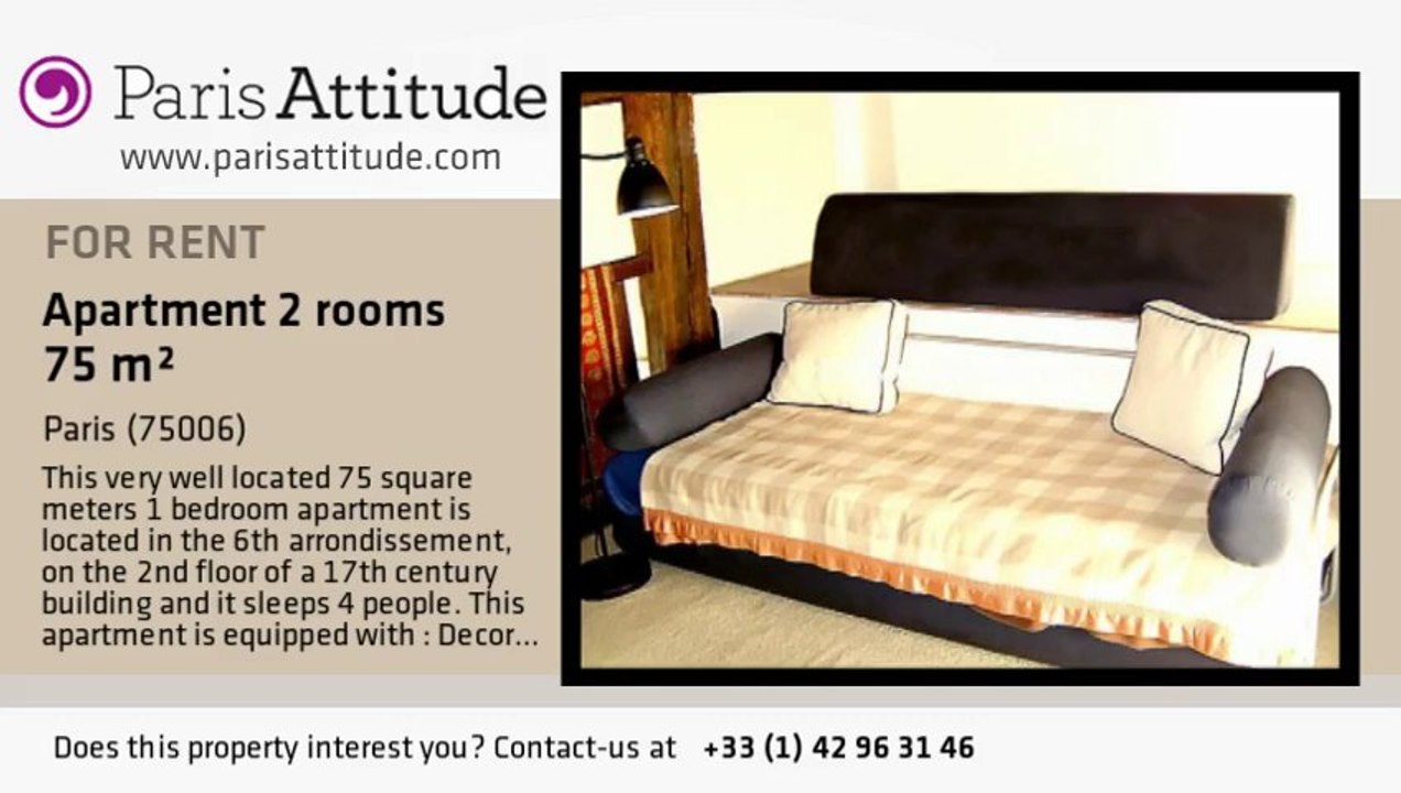 1 Bedroom Duplex for rent - St Germain, Paris - Ref. 969