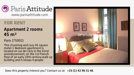 1 Bedroom Apartment for rent - Montorgueil, Paris - Ref. 2908