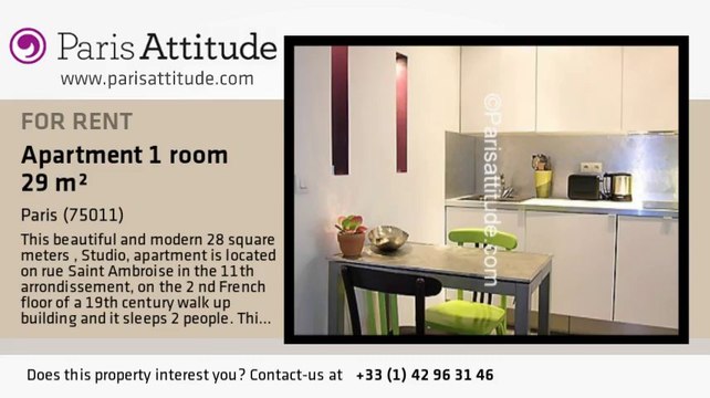 Studio Apartment for rent - Parmentier, Paris - Ref. 5824