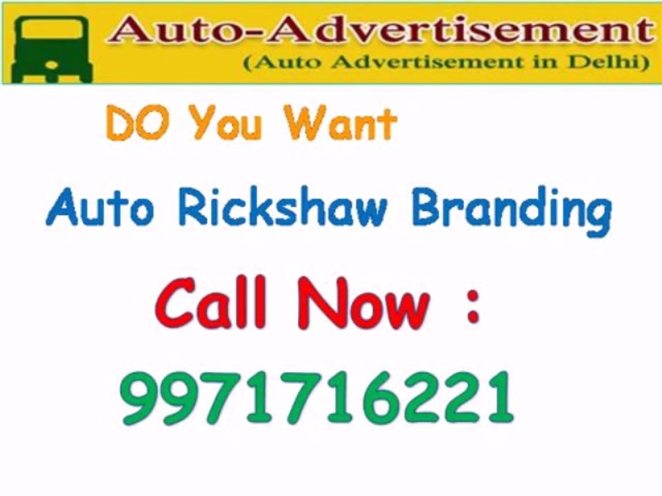Auto Rickshaw Advertising in delhi