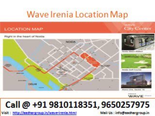 Spacious Wave Irenia Noida @9810118351 Luxurious Apartment Sector 32 Noida
